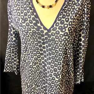 🔥⬇️ J. Crew Midnight blue/ black Tunic Top - Marked Down
